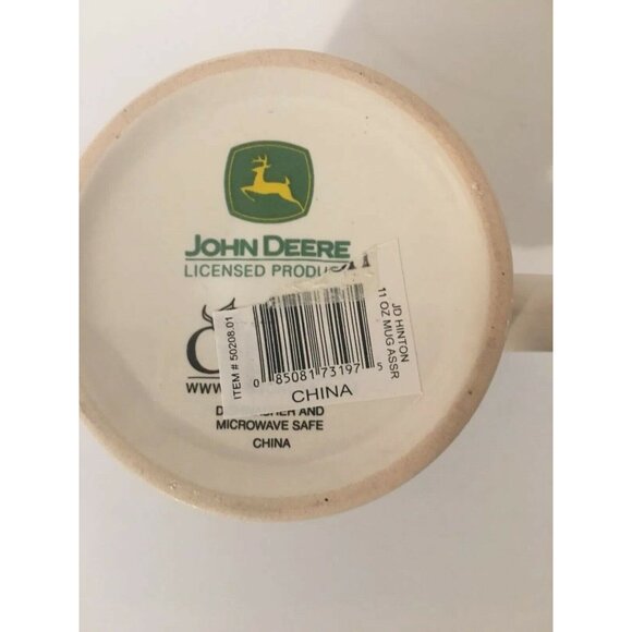 JOHN DEERE Coffee Mug Cup Gibson Tractor Dad Boy Dog Green Yellow 11 oz - Picture 7 of 7